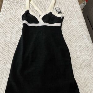 Guess 6 Black and White Strappy Dress